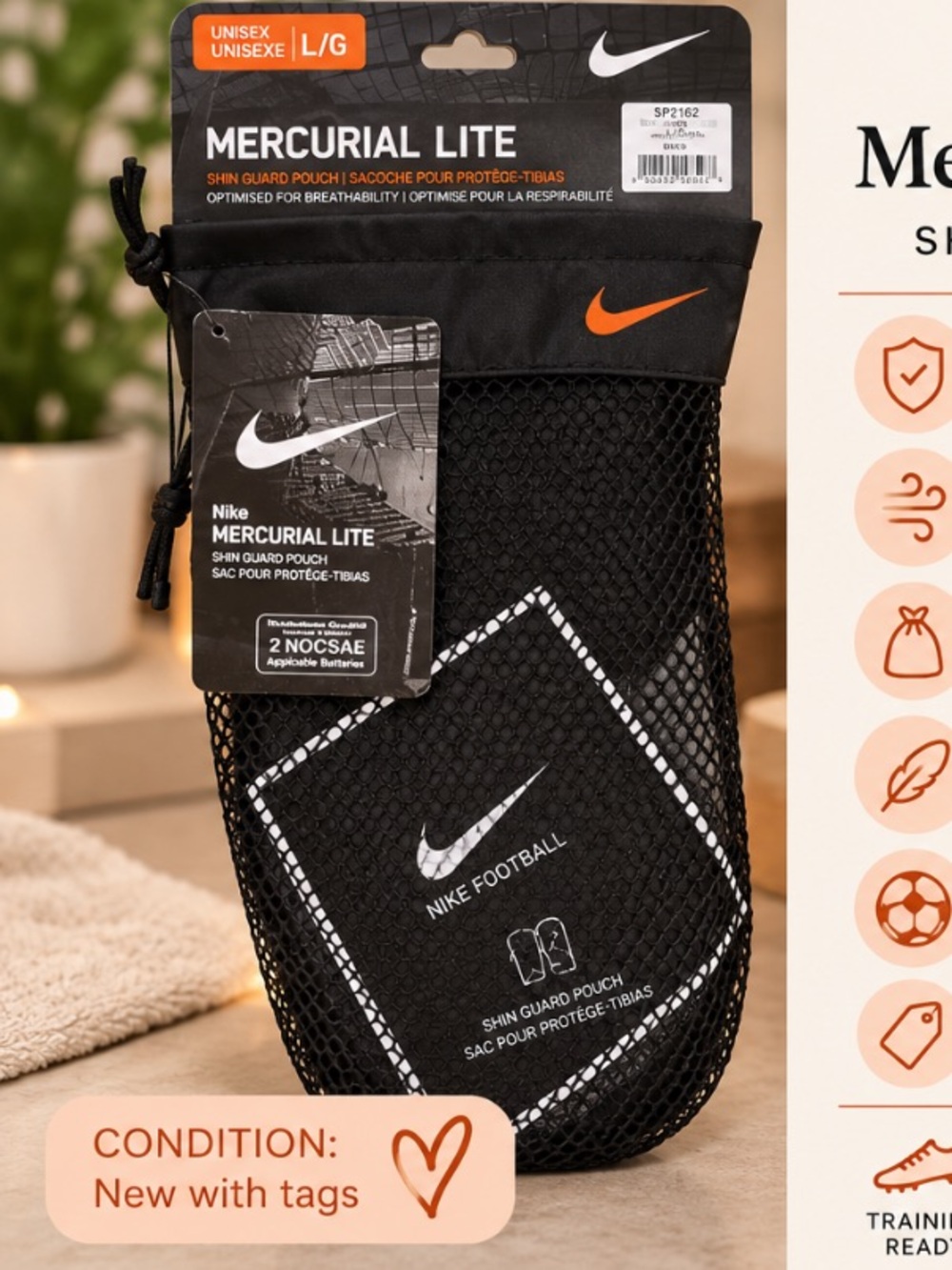 Nike Mercurial Lite shin guard bag